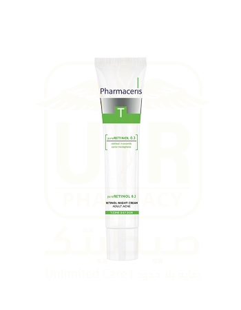 Pharmaceris - Night Cream for Oily Skin with Pure Retinol 0.3 Anti-Acne and Wrinkles 40 ml